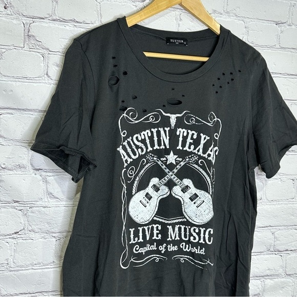 Austin Texas Live Music Capital of the World distressed short sleeve T-shirt - Picture 3 of 7